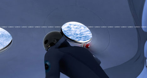 宇宙から地球を眺める