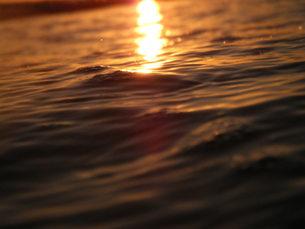 sun on the sea