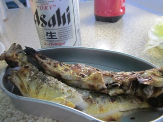 笹ヶ峰キャンプ 鮎の塩焼き