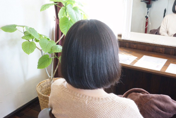 冬のボブヘア 津市