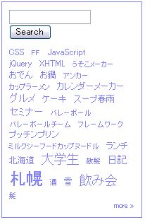 タグクラウド