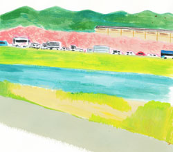 嵐山 桜の季節の渋滞