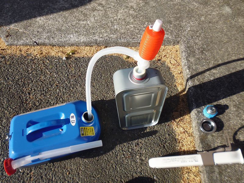 薪ストーブ 大型 灯油タンク改