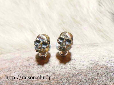 真鍮、牙、スカル、ミニマムピアス。 真鍮、牙、スカル、ミニマムピアス。