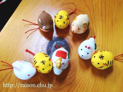 干支のおみくじ、可愛い。 干支のおみくじ、可愛い。