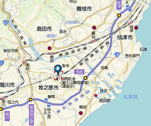 富士山静岡空港地図
