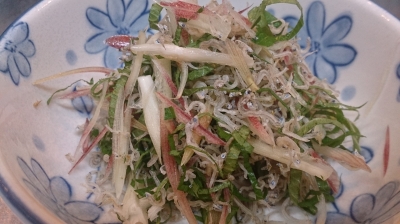 じゃこのみょうが和え♪