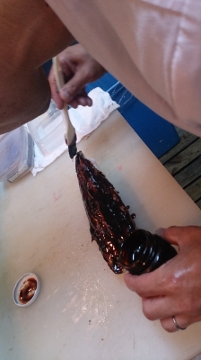 甘だれ塗って