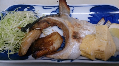 ぶりカマ塩焼き