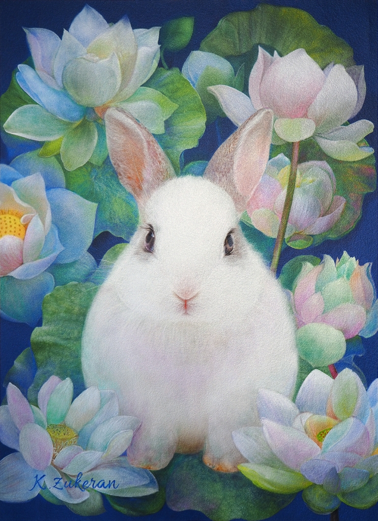 蓮うさぎ | 瑞慶覧かおり フレスコ画