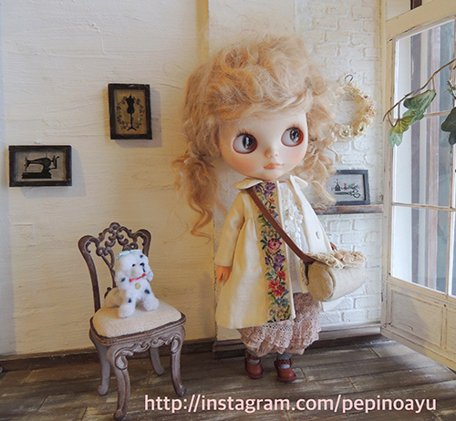 紅茶染めふんわりエクリュカラーフリルレース