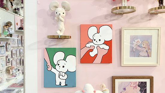 超レア1点物屋内外店舗用ディスプレイパネル女の子だんご屋竹鳥京