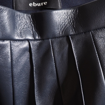新入荷商品 ebure エブール 羊革 ロングフレア レザースカート