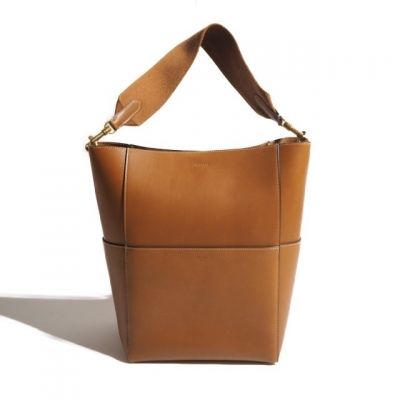 CELINE セリーヌ サングル バケット レザー ショルダーバッグ CELINE セリーヌ サングル バケット レザー ショルダーバッグ