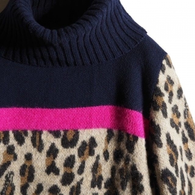 sacai サカイ ウール アルパカ モヘヤ タートルネックニット ネイビー 