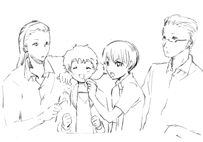 武とかなた。挿絵