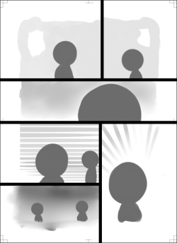 絵と仮枠線