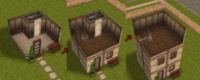 エレベーター三階建て