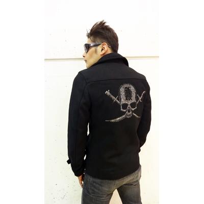 ABORDAGE（アボルダージュ）メルトンラインストーンPコートオンライン 