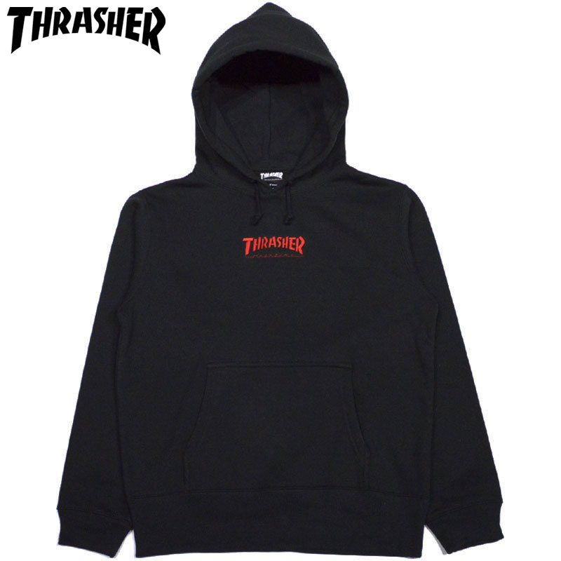 red and black thrasher hoodie