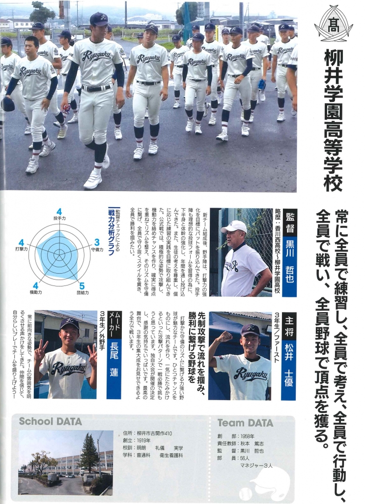 山口県高校野球名鑑2020「yab山口朝日放送」発刊 | がんばれ！柳井学園