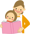 母娘で読書