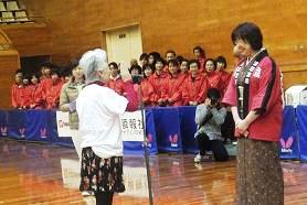 選手宣誓は85歳
