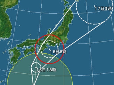 今度は台風18号