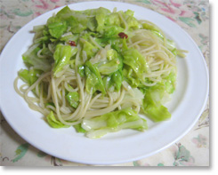 春キャベツのパスタ