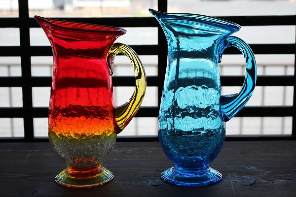 琉球ガラス　大型花瓶 琉球ガラス花瓶大きめ