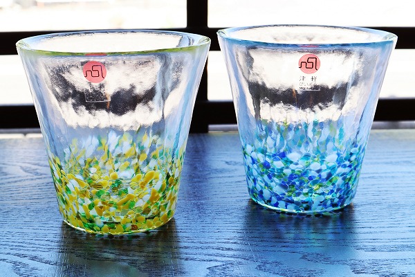 青森伝統工芸品　津軽びいどろ置物と ディズニー江戸切子グラス 青森伝統工芸品 津軽びいどろ置物と ディズニー江戸切子グラス