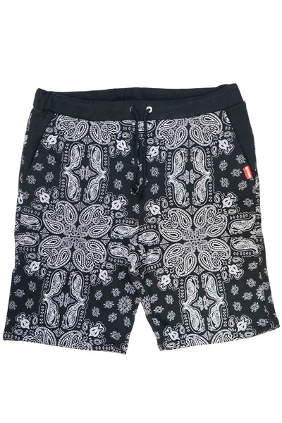 Subciety (֥ƥ) PAISLEY SWEAT SHORTS BLACKΥ