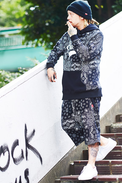 Subciety (֥ƥ) PAISLEY SWEAT SHORTS BLACKΥ