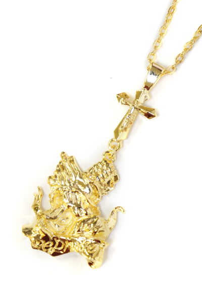Zephyren (ゼファレン) METAL NECKLACE -sing as pray- GOLD