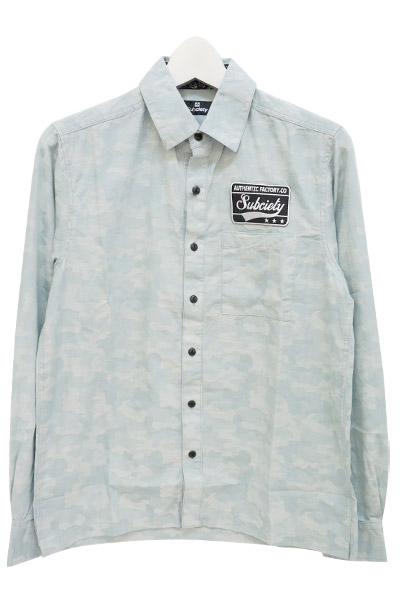 Subciety (֥ƥ) EMBLEM SHIRT L/S-CAMOUFLAGE-Υ