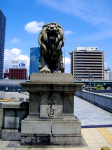 難波橋(ライオン橋) 南西