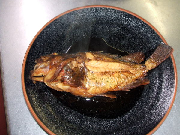 カサゴ煮つけ。