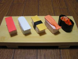 折り紙でお寿司 アトリエせんちょー