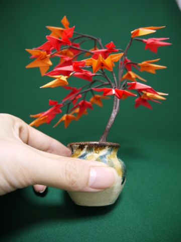 最安価格 折り鶴盆栽(もみじ、紅葉、５) その他 | 折り鶴盆栽【紅葉 
