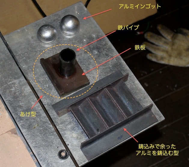 アルミのインゴットを丸棒にする | CalendarMemo 作者の独り言