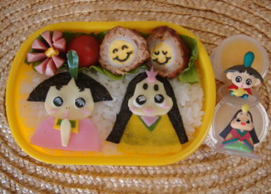 おじゃる丸 おかめ姫 ひな祭り 弁当 Smileママのお弁当