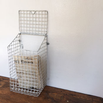 ビンテージワイヤーボックス アンティークワイヤーポスト アンティークメールボックス antique mail box