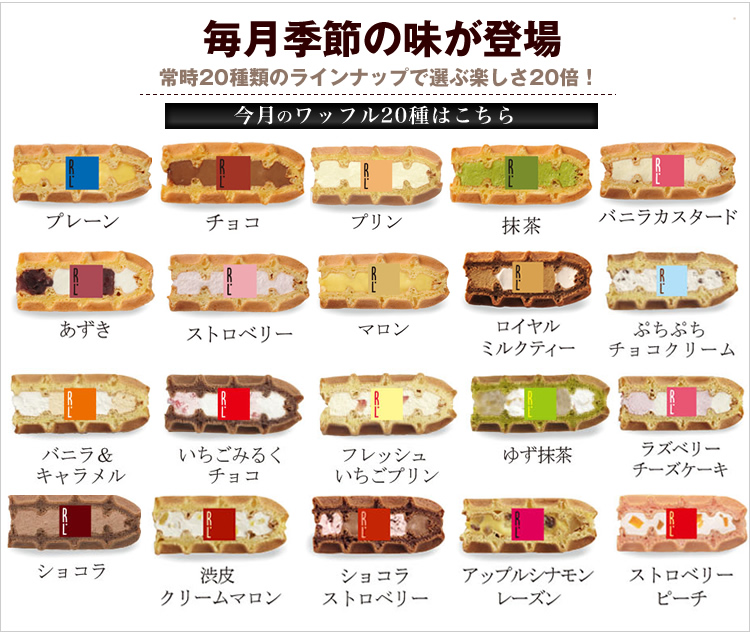 ワッフル20種類