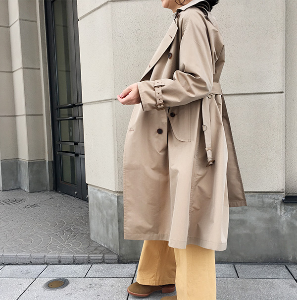 AURALEE FINX POLYESTER BIG TRENCH COAT - トレンチコート