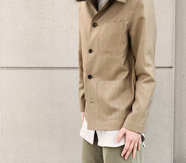 AURALEE ホワイトカシミヤ ヘリンボーン 【公式通販】