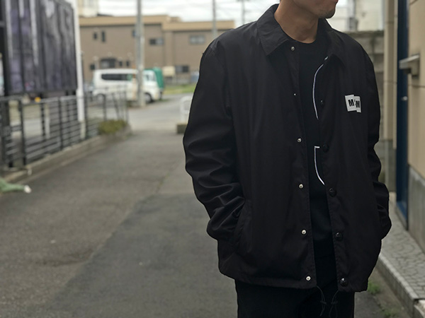 MSGM メンズ コーチジャケット ブラック.jpg