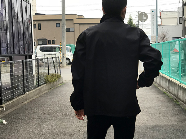 MSGM メンズコーチジャケット ブラック.jpg
