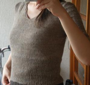 半袖Vネックセーター、完成しました！ | ユチコの編み物記録