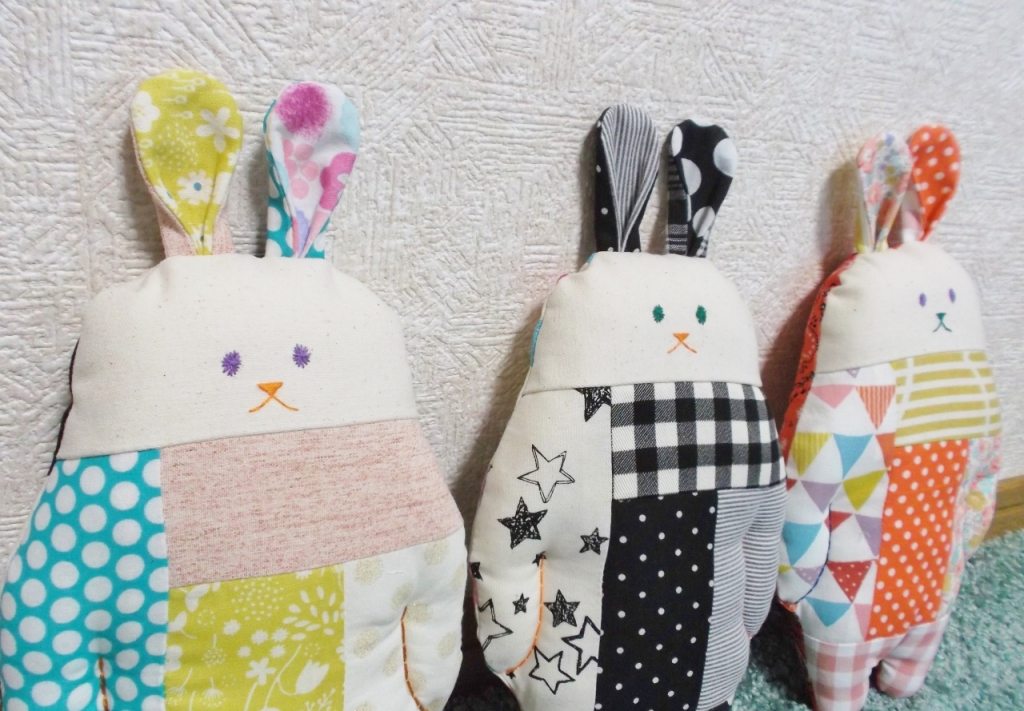 Puchy カラフルパッチワークぬいぐるみ