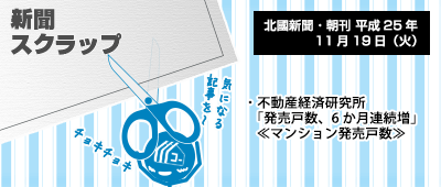 131119_np1_新聞キリトリ11/19…マンション販売動向のデータ